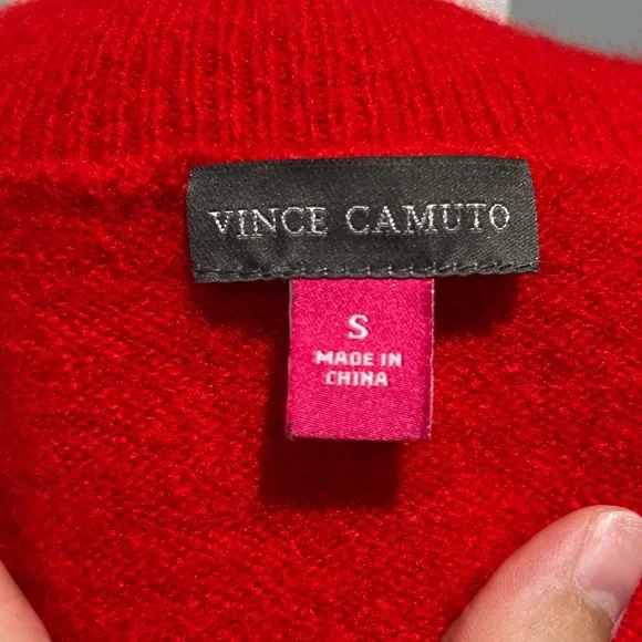 Vince Camuto LOVE Crewneck Red Sweater - Picture 3 of 5